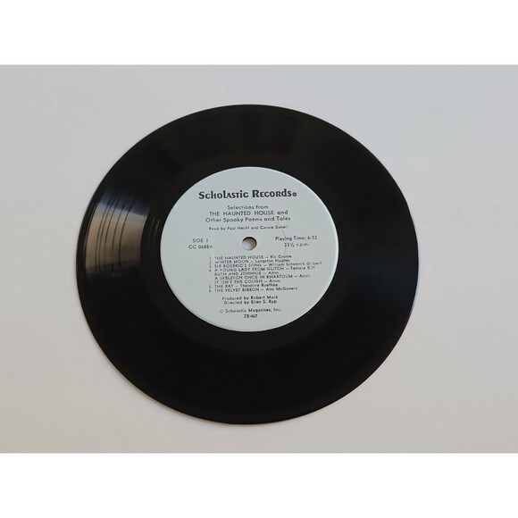 1970 The Haunted House and Other Spooky Poems & Tales 33rpm Scholastic Halloween - Picture 7 of 10